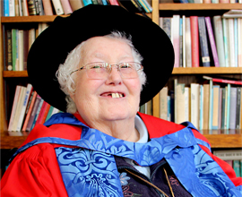 Sister Maura smiling in robes